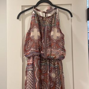 Paisley Print Maxi Dress